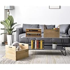 KIRIGEN Boîte de rangement en bois pour disques vinyles Boîte de rangement en bois pour disques vinyles pouvant contenir… - Les Beatles, Paul McCartney, John Lennon, RIngo Starr, George Harrison KIRIGEN Boîte de rangement en bois pour disques vinyles Boîte de rangement en bois pour disques vinyles pouvant contenir… – Image 5