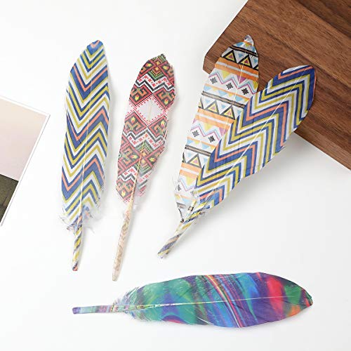 50Pcs 5 Style Natural Goose Feathers Clothing Accessories Pack Of Mixed Indian Feathers For Dream Catcher,Easter Decor,Christmas, Clothing,And Baby Shower Decorations (Indians Style) #TOP6
