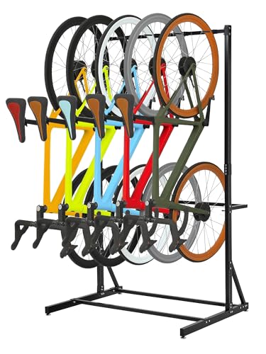 Freestanding Bike Rack, 5 Bikes Capacity 400LBS, Vertical Bike Storage