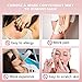 Chengu 62 Piece Crystal Legs and Facial Hair Removal Kit for Women- 2 Sizes Smooth Away Pads, 60 Fine Exfoliation Sandpapers for Lip and Skin Care(Pink, Black)
