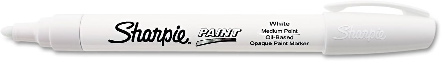 Sanford 35558 Sharpie Oil-Based Paint Marker, Medium Point, White, 1-Count