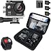 REMALI CaptureCam 4K Ultra HD and 12MP Waterproof Sports Action Camera Kit with Carrying Case, 3 Batteries, Dual Battery Charger, 2" LCD Screen, WiFi, Remote Control, and 21 Mounts and Accessories