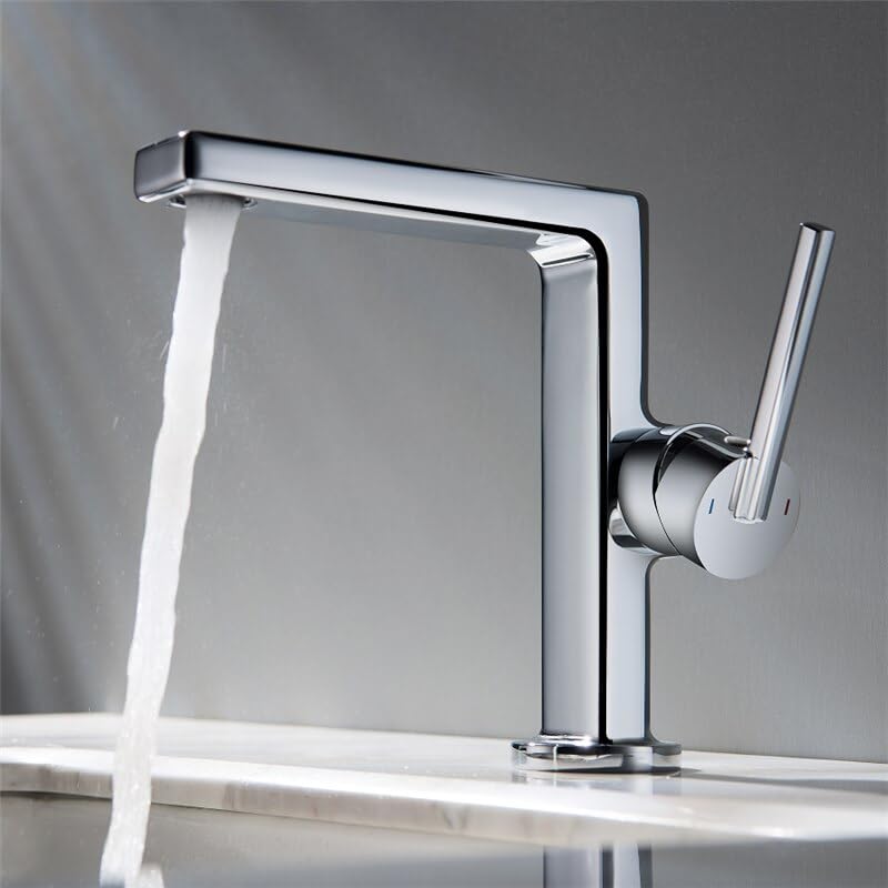 Robinet de salle de bain en or brossé noir mitigeur lavabo chic