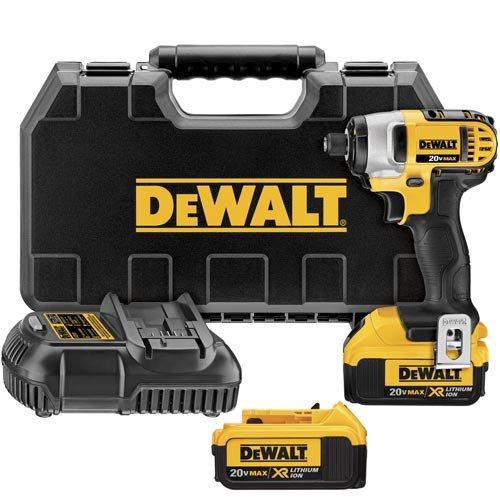 DEWALT 20V MAX Impact Driver Kit, 4.0-Ah, 1/4-Inch (DCF885M2)