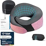 Proglobe Rosa Nackenkissen Flugzeug, Reisekissen 100% Memory Foam, Orthopädisches Nackenhörnchen...