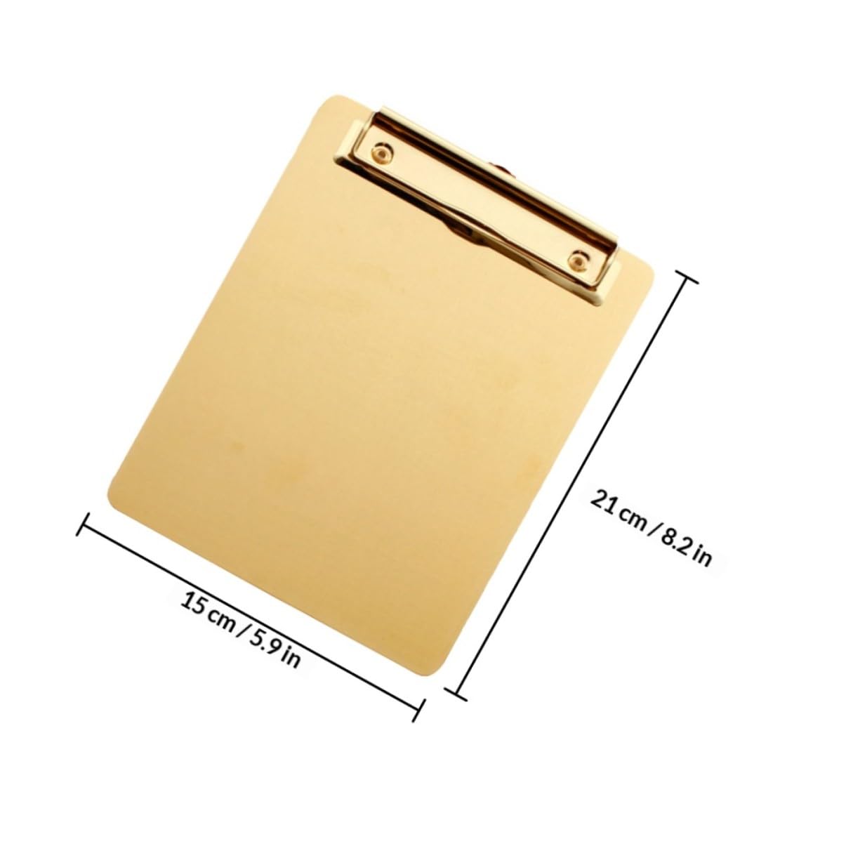 2 Stück A5 Klemmbrett aus Edelstahl in Gold mit Sicherer Papierbefestigung und Elegantem Design für Büroorganisation und Dokumentenablage