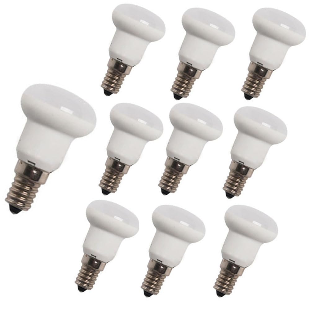 Rysa Light R39 LED Lamp Bulbs 4W, E14 Dimmable 30W Equivalent Reflector Spot Lamp Bulbs,R39 Spotlight LED Bulbs (10, Daylight 6000K)