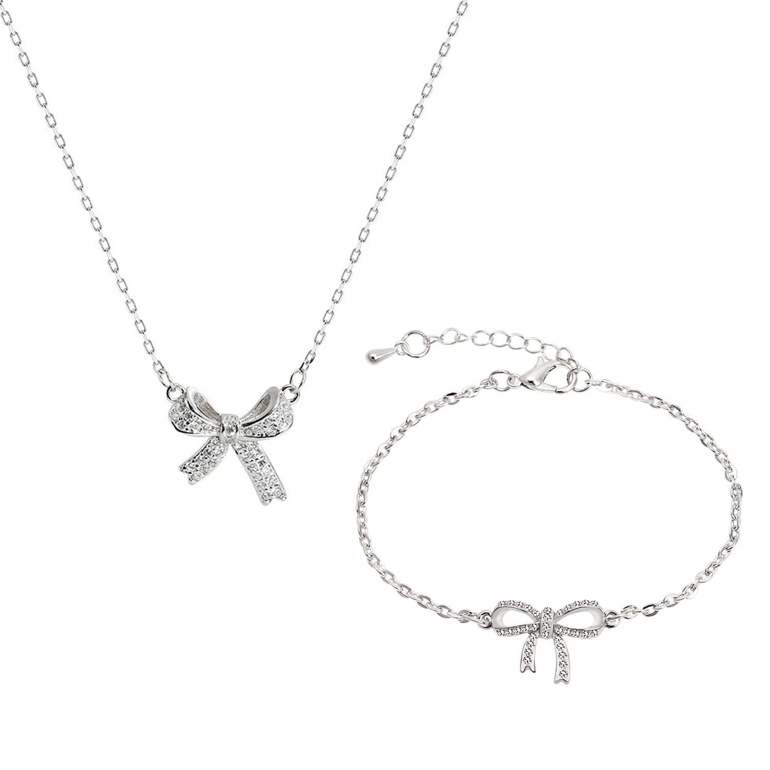 1 Collar De Lazo, 1 Pulsera De Lazo, Decoración De Joyería De Lazo, Joyería De Mujer, Accesorios De Vestir
