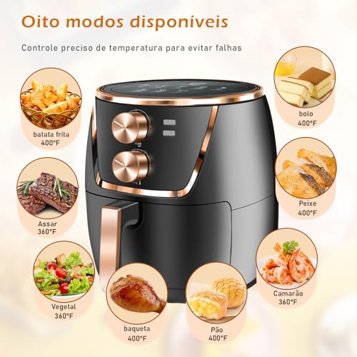 Air Fryer, Fritadeira Sem Óleo Air Fryer 5L, 1500W, 127V, WKK-002