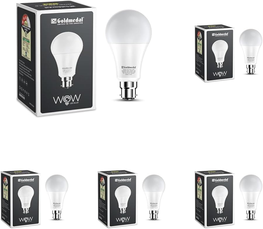 Goldmedal Wow 15W B22 LED Bulb (Cool Daylight) - Pack of 5