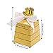 SumDirect Paper Beehive Gift Boxes - Bumble Bee Candy Boxes with Ribbons, 50PCS Baby Shower Wedding Favor Beehive Decorations