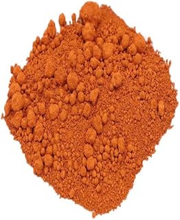 Orange Iron Oxide,2.65 oz Iron Oxide Orange Mineral Pigment,Pigments for Artistic and Decorative Painting, Concrete, Lime, Plaster, Masonry and Paint Products
