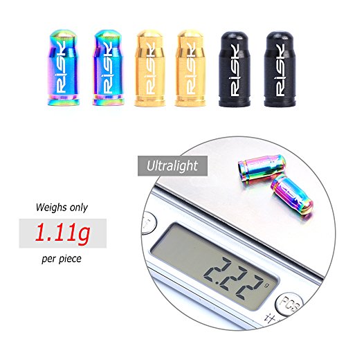 Tampa da válvula, Andoer Tampas de válvula Schrader/Presta 2 PCS Tampas de válvula de liga de titâni