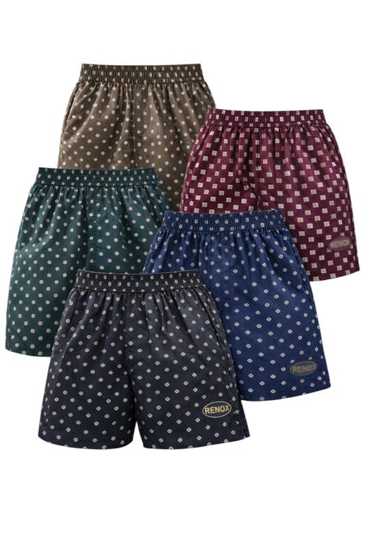 Pritam Men's Printed Cotton Boxer Shorts | Elastic Waist with Side Pockets | Comfortable Casual Lounge & Night Wear Shorts for Men | Printed Boxer Multicolor-image-18