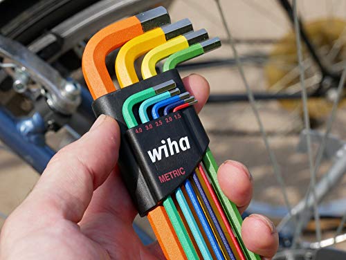 Wiha 9 Piece Ball End Color Coded Hex L-Key Set - Metric #TOP1