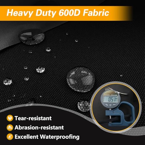 Image of EVRBUL 600D Table Top Grill Cover Compatible with Royal Gourmet GD4002T 4-Burner Tailgater Grill, Waterproof Heavy Duty Portable Griddle Cover 38 inchx21 inchx10 inch, Windproof Tabletop BBQ Grill Cover