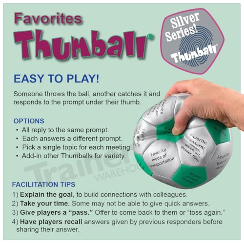 Image of Trainers Warehouse 6 inch Thumball Collection, 32 Prompts for Conversation, Team Building, Relationship and Training