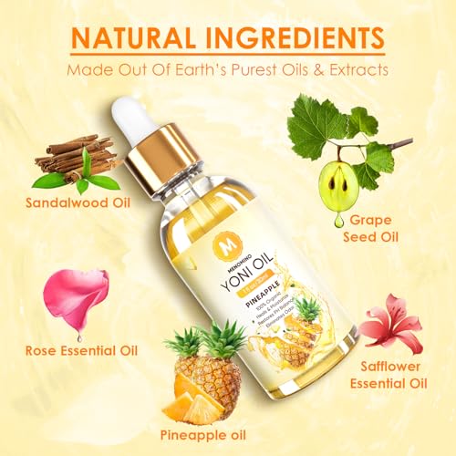 Image of 3 Pack Yoni Oil Feminine Oil for Women pH Balance - Feminine Deodorant with Pineapple Peach Strawberry Essential Oil, 1 fl oz /pc