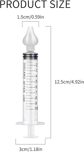 Miniatura 4 de 4 aspiradores nasales para bebé jeringa de 03fl oz irrigador nasal punta de succión nasal de silicona reutilizable dispositivo de enjuague limpiador