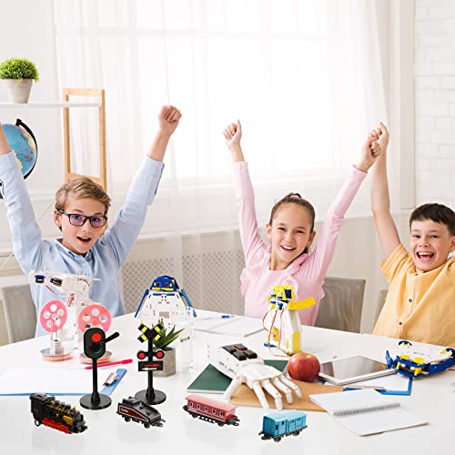 13 Pieces Train Cake Toppers Train Cake Decorations Train Birthday Party Supplies Mini Train Toy Set Train Track Traffic Lights Cake Topper For Birthday Railway Steam Train Theme Party (Vivid Style) #TOP5