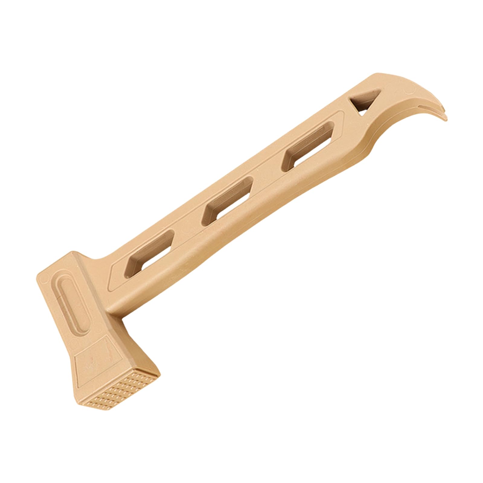 Khaki Pe Tent Stakes Hammer With Stake Puller Hole Ultralight Portable Hammer Anti-Slip Lightweight For Camping Pegs Canopies Tarp Shelter Outdoors