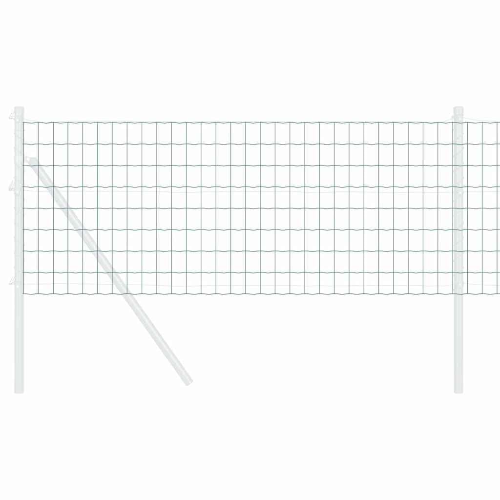Ogrodzenie euro, zielone 0,8 x 10 m, żelazo powlekane PCW, wytrzymałe ogrodzenie ogrodowe do użytku na zewnątrz, trwała bariera dla zwierząt, łatwy montaż do ogrodu, na podwórko i taras