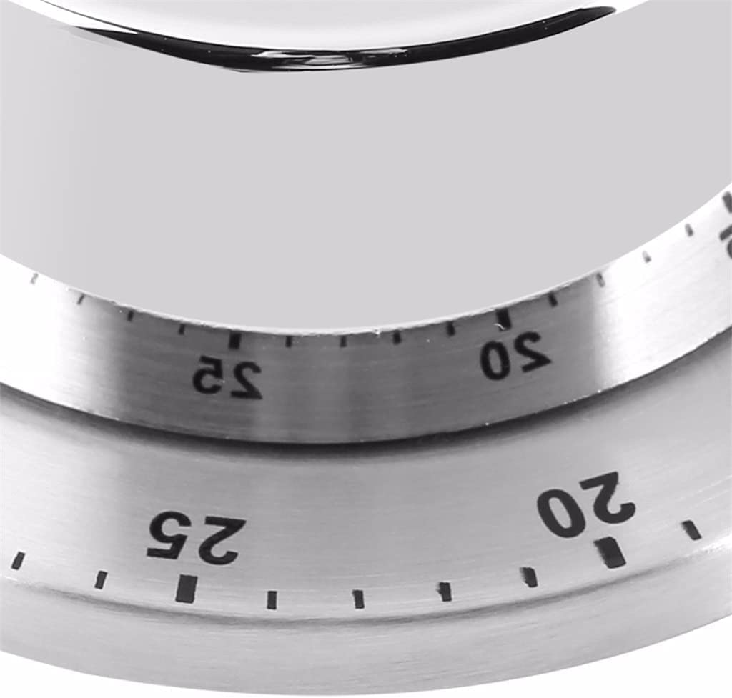 Timery, minutnik kuchenny ze stali nierdzewnej z podstawą magnetyczną ręczny mechaniczny minutnik do gotowania odliczanie narzędzia kuchenne gadżety kuchenne