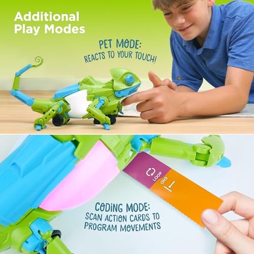 Thames & Kosmos My Robotic Pet: Coding Chameleon STEM Building & Experiment Kit | Color-Sensing Coding Robot for Boys & Girls Ages 8+, Screen-Free Educational Fun, Robotic Reptile with 3 Play Modes - Image 5