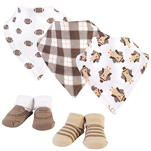 Image of Hudson Baby Unisex BabyCotton Bib and Sock Set