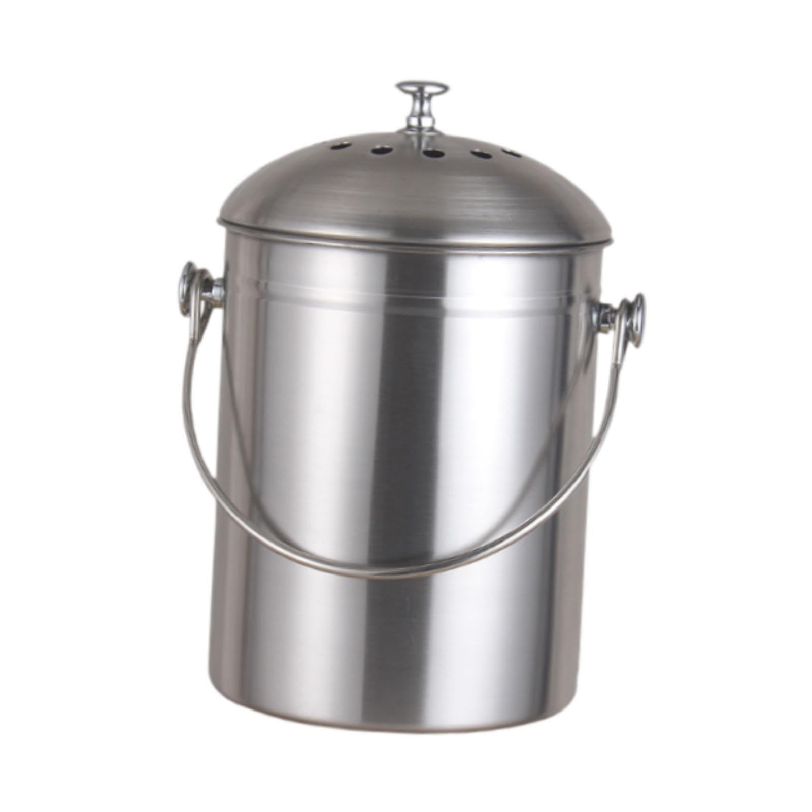 The Style Sutra Stainless Steel Compost Bin Peel Kitchen Counter for Kitchen Counter Cooking|Home & Garden | Trash Cans & Wastebaskets|1 Compost Bin-image-20