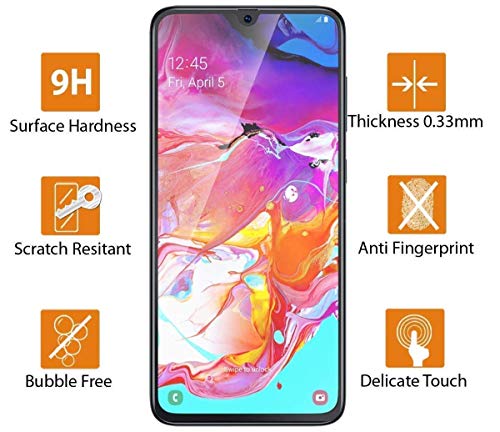 Image of Screen Protector for Samsung Galaxy A20S (Black) Tempered Glass Edge-to-Edge 6D Screen Guard With Installation Kit