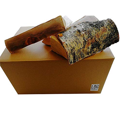 45 Litre Box of Kiln Dried Silver Birch -25cm Length, Best Firewood Logs, Easy to Light and Burn - Perfect for Pizza Ovens, Camp Fires, Stoves, 18% Moisture Content