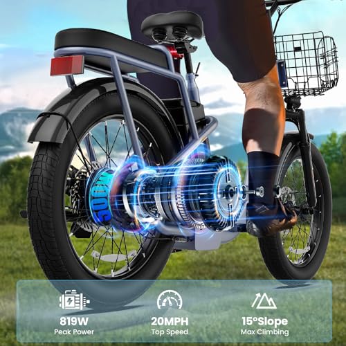 Image of Caroma Peak 1200W Electric Scooter with Seat, 20 inch Tires,30Miles&20MPH | All Terrain E Scooter with 2 Seats,Adjustable Electric Scooter for Adults with Basket,Adult Electric Bicycles Style Scooter