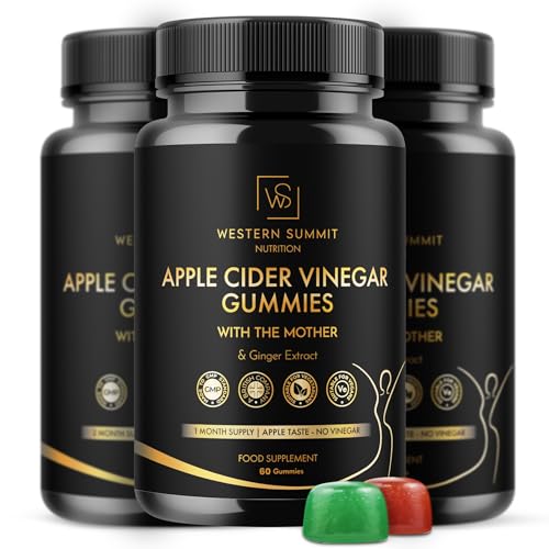 Apple Cider Vinegar Gummies with Mother and Ginger | Apple-Cider Vinegar Gummies | Apple Cider Gummies | ACV Gummies | Western Summit