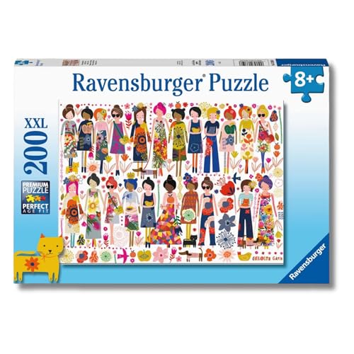 Ravensburger - Puzzle XXL Amici E Fiori | Puzzle 8 Anni In Su | Puzzle Bambini Da 200 Pezzi In Regalo | Regalo Bambino 8 Anni 49 X 36 Cm | Puzzles Ravensburger