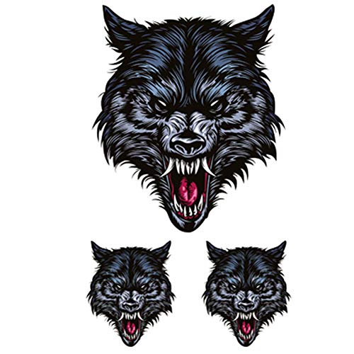 TAFLY Warrior Wolf Temporary Tattoos Look Real Waterproof Long Lasting Tattoos for Mens 3 Sheets