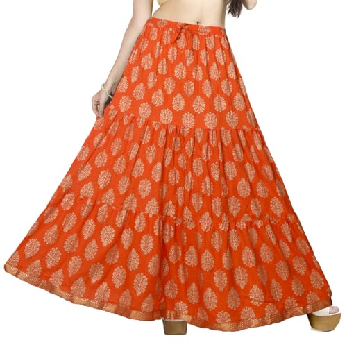 Chandrakala Flowy Long Skirt for Women A Line Casual Beach
