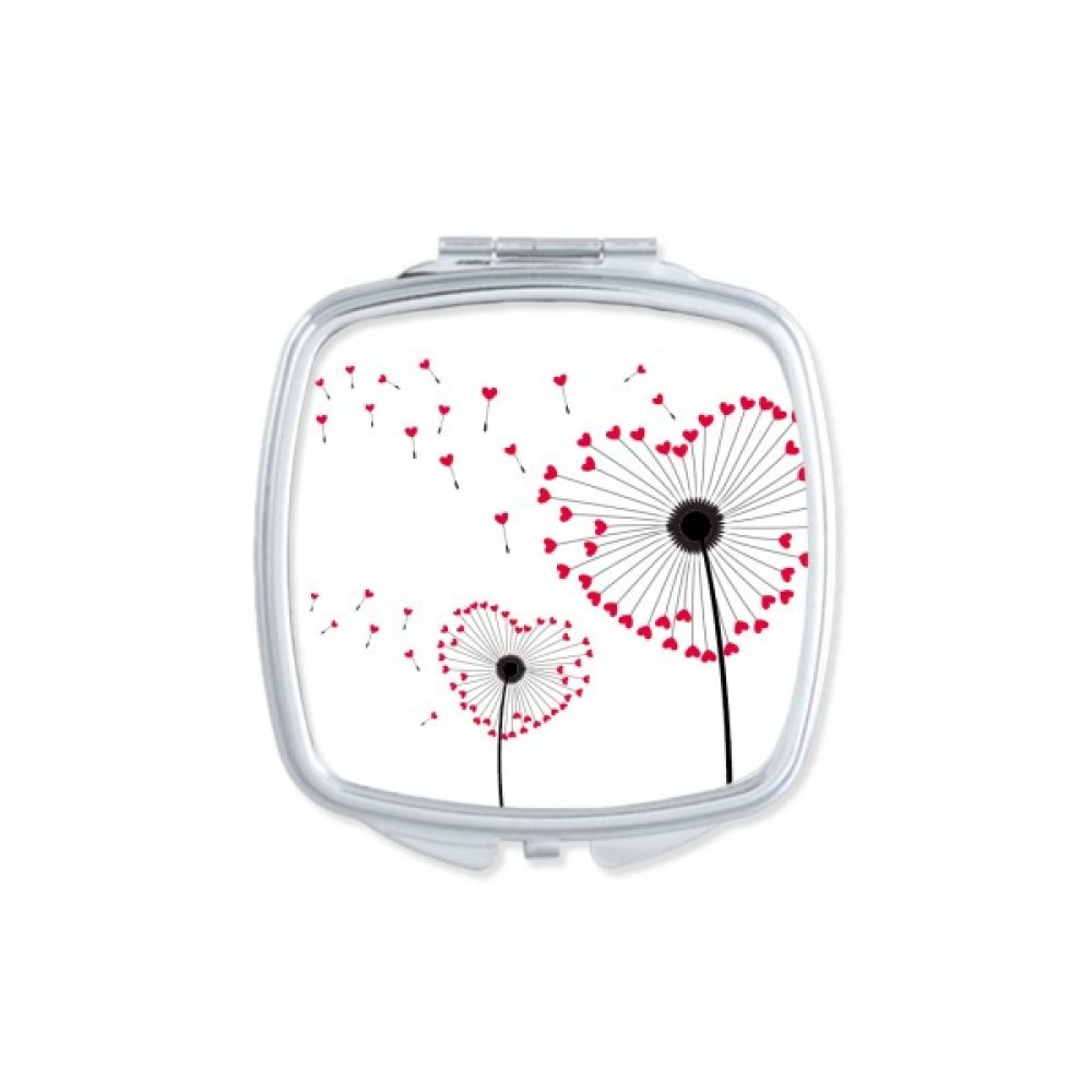 Miroir de maquillage fleur de pissenlit portable pour sac à main