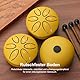 Zungentrommel Tragbare Mini Trommel 3 Zoll 6 Töne Steel Tongue Drum, mit Schlägeln für Meditation Yoga Klangheilung Musik Geschenk für Kinder Percussion Instrument (Gold)