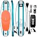 Roc Inflatable Stand Up Paddle Boards W Free Premium SUP Accessories & Backpack, Non-Slip Deck Bonus Waterproof Bag, Leash, Paddle and Hand Pump Youth & Adult (Aqua)