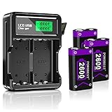 POWOBEST Controller Battery Pack for Xbox Series X/S Xbox One/Xbox One S/Xbox One X/Xbox Wireless Controller/Xbox Core Controller/High-Speed LCD Battery Charger with 3 x 2600mAh Rechargeable Battery
