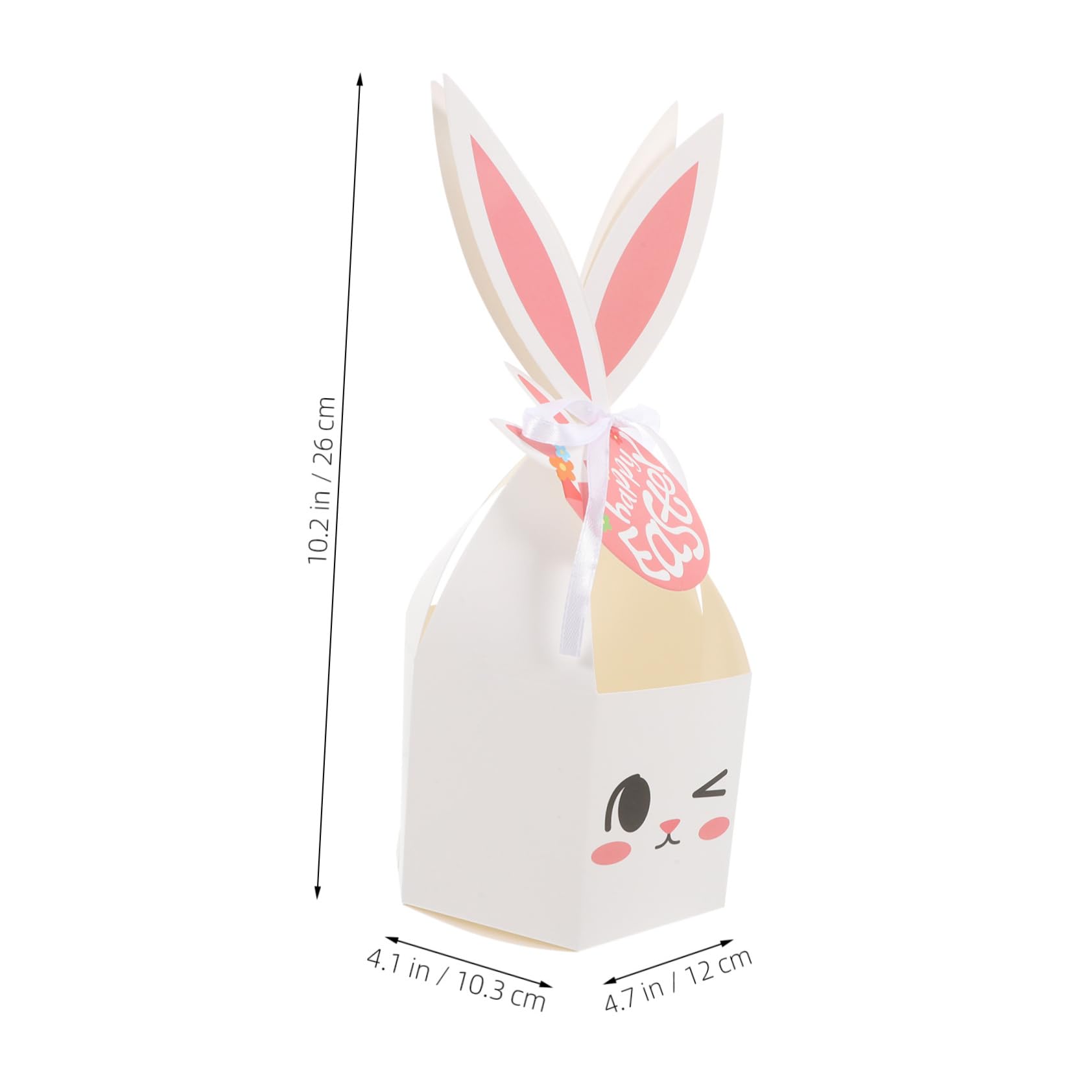 OFFSCH 10pcs Cute Bunny Print Candy Boxes for Easter Treats for Small Presents Adorable Party Decoration Versatile for Celebrations