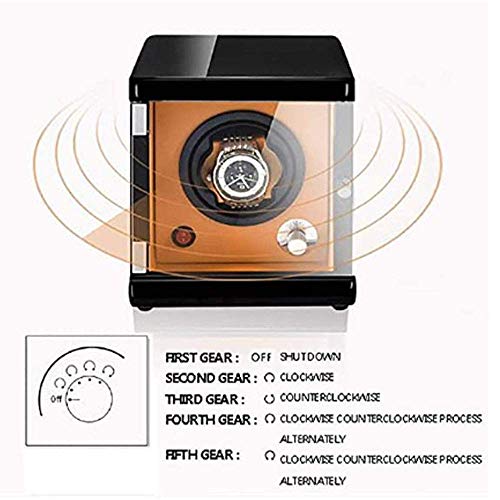 Single Watch Winder Fibra Carbono Reloj Único Automático de Motor Tranquilo Escaparate 3