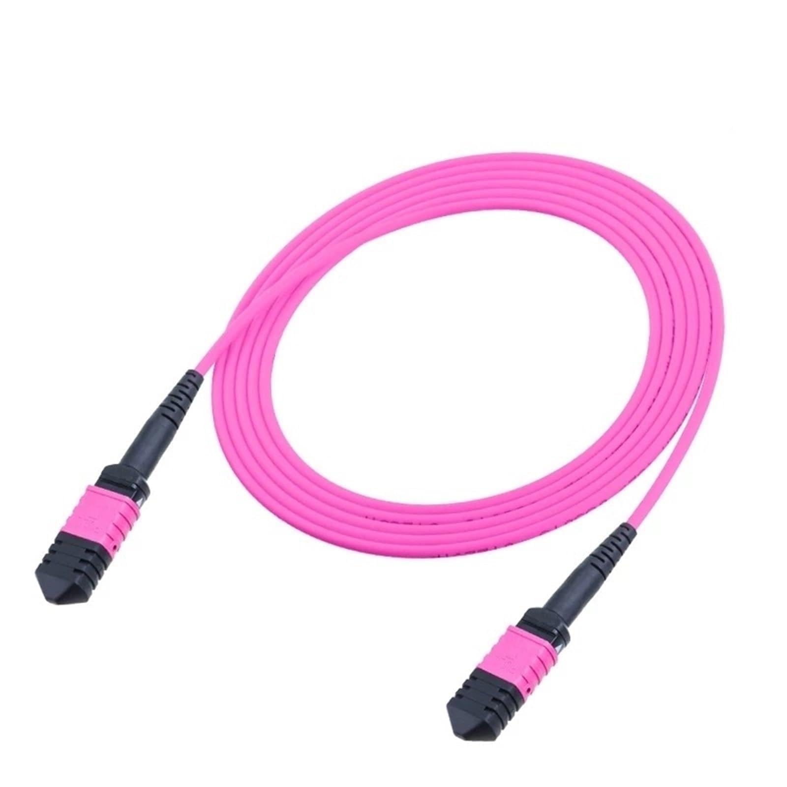 Cavo patch in fibra ottica MPO 12 core OM4 femmina tipo B voilet rotondo MTP jumper cavo patch in fibra ottica OM4(Female-male 1m)