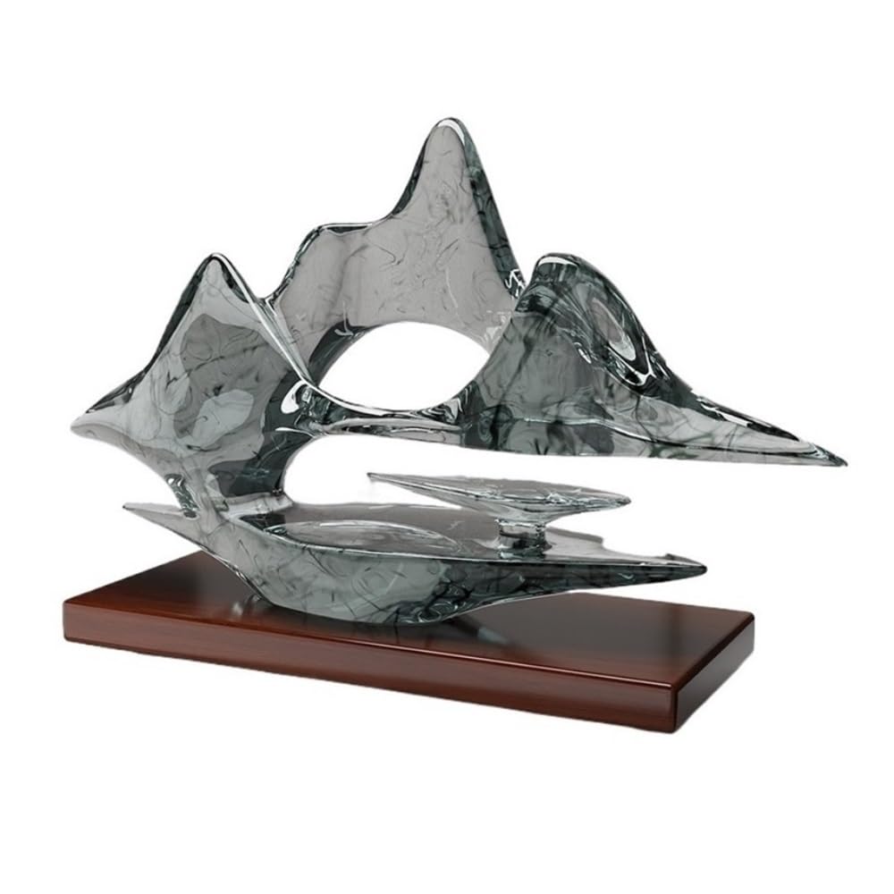 zhuyanbo007 Desk Statue, Creative Rockery Decoration Living Room Porch Office Housewarming Gift Light Luxury
