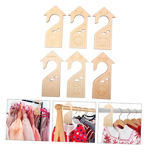 SHOWERORO 6 Unidades Divisor De Roupas Anéis De Tamanho Para Armário Cabides Divisor De Armário Roup