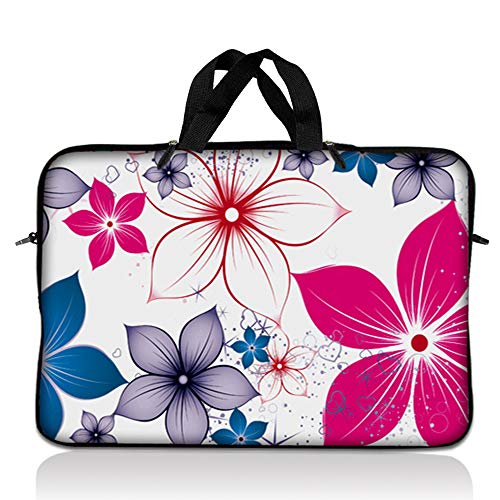 Funda para Laptop 10" - 11" Neopreno con Asa Floral miniatura 1