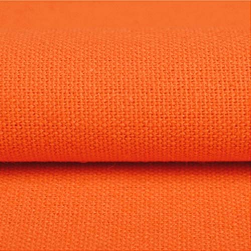 moonfarm 選べる19色 手芸用 綿 麻 カラー 生地 布 無地 単色 約幅1.5m×2m (オレンジ)