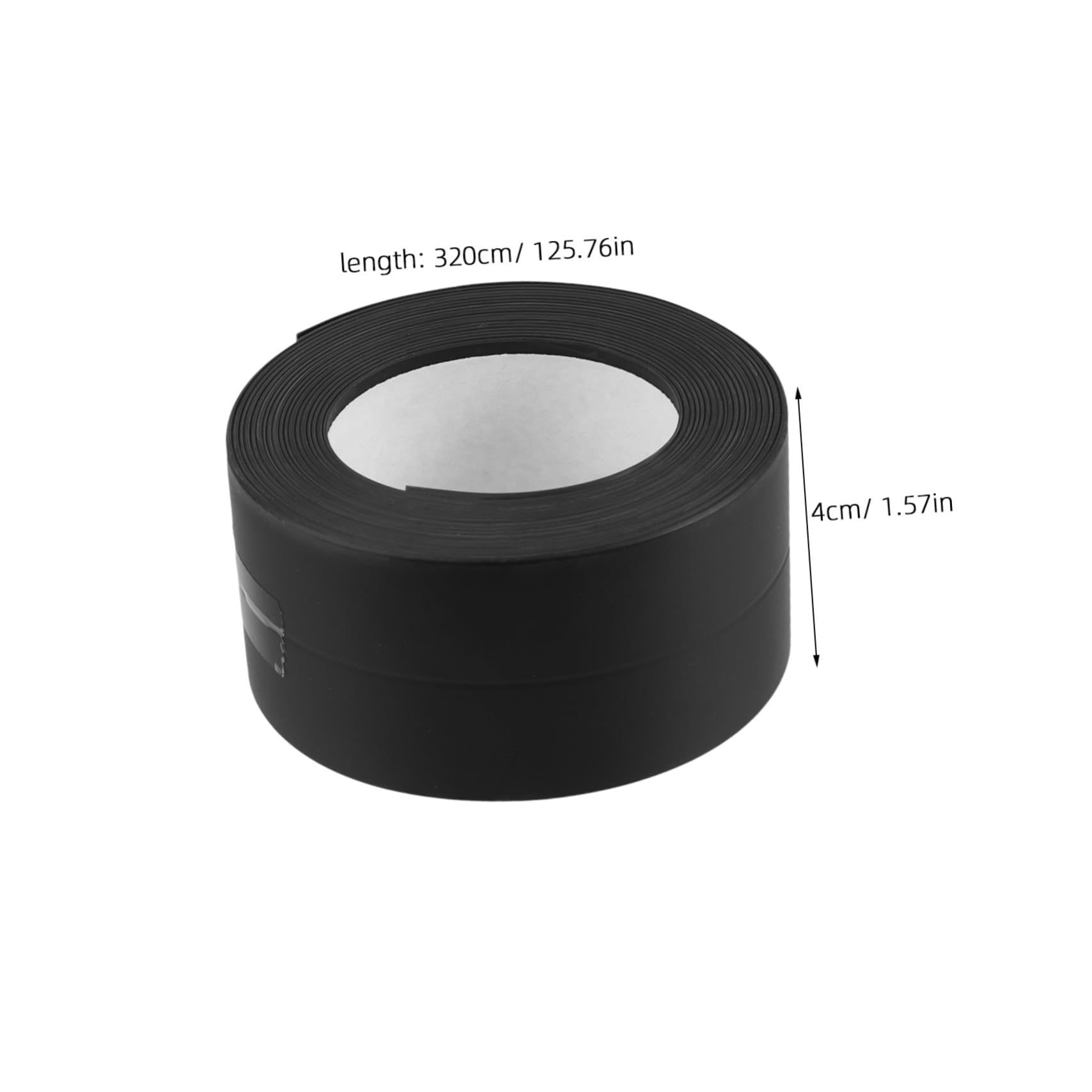 CONGARTENO 2pcs Self Adhesive Caulk Tape Black PVC Sealing Strip for Bathtub Toilet Kitchen Floor Edges for Versatile Sealing
