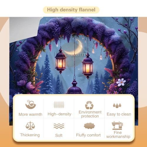 Manta Polar 220 x 240 Puerta Floral MarróN, Mantas para Cama 105 de Franela Cálida y Cómoda para Niños y Adultos, Mantitas para Sofá Reversible para Cubre Sofa Colchas, Fácil de cuidar